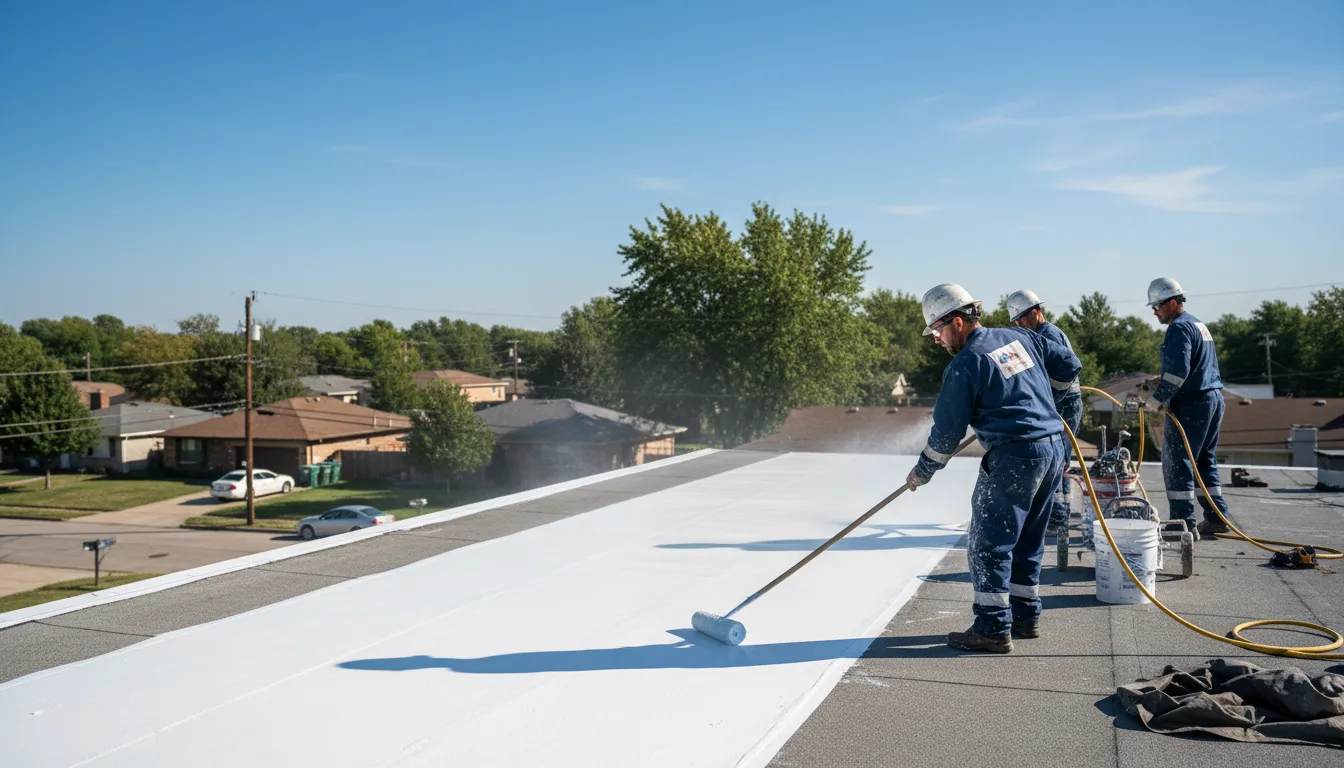 Commercial roof coating in Amanda, OH near me